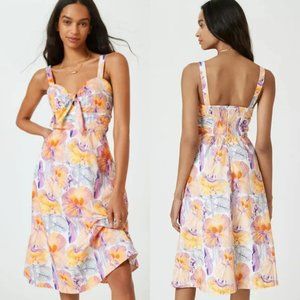 Anthropologie Tie Front Midi Sundress Size 6